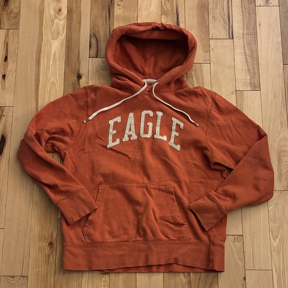 American Eagle rust orange logo hoody